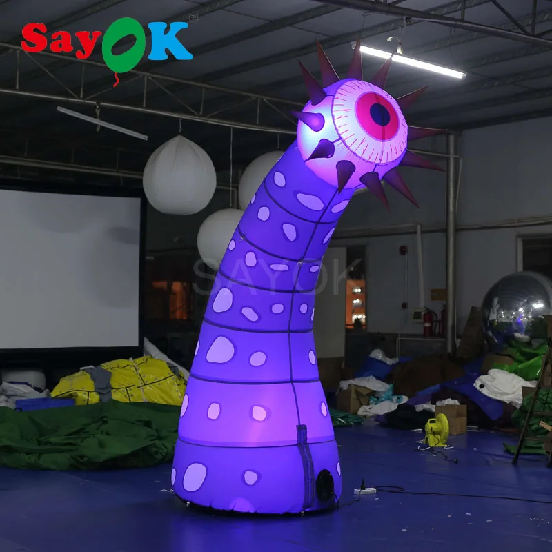 4 м надувной светильник Одноглазый цветок украшение для растений меняющий цвет