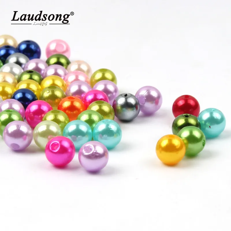 Разноцветные акриловые бусины 6 мм для изготовления ювелирных украшений