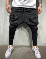 mens elastic waist harem pants solid jogger street sportswear 2021 new loose trousers mens casual pants drop pants