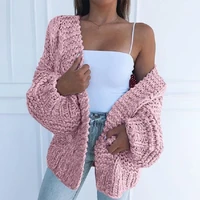 2021 womens autumn and winter sweater knitted style knitted long sleeved top womens casual jacket loose warm thick sweater