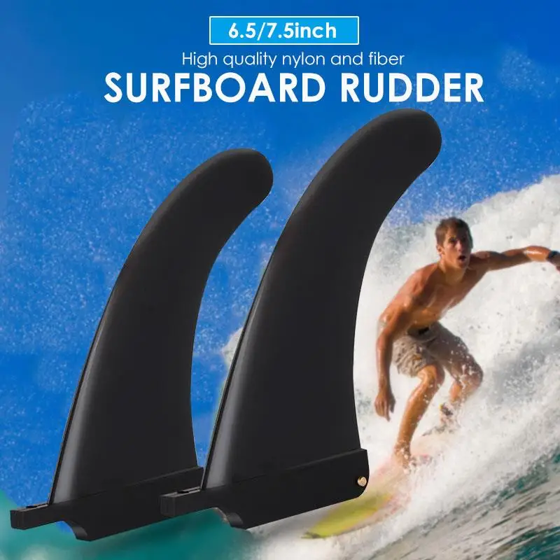 

Surfing Toys Water Row Board Surfboard Rudder Surfboard Fins Beach Nylon Plus Fiber Black Drainage Drifting Shoal Surf Fins