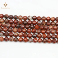 natural grade a red jaspers semiprecious gem stone beads for jewelry making handmade diy bracelet accessories 4 12mm