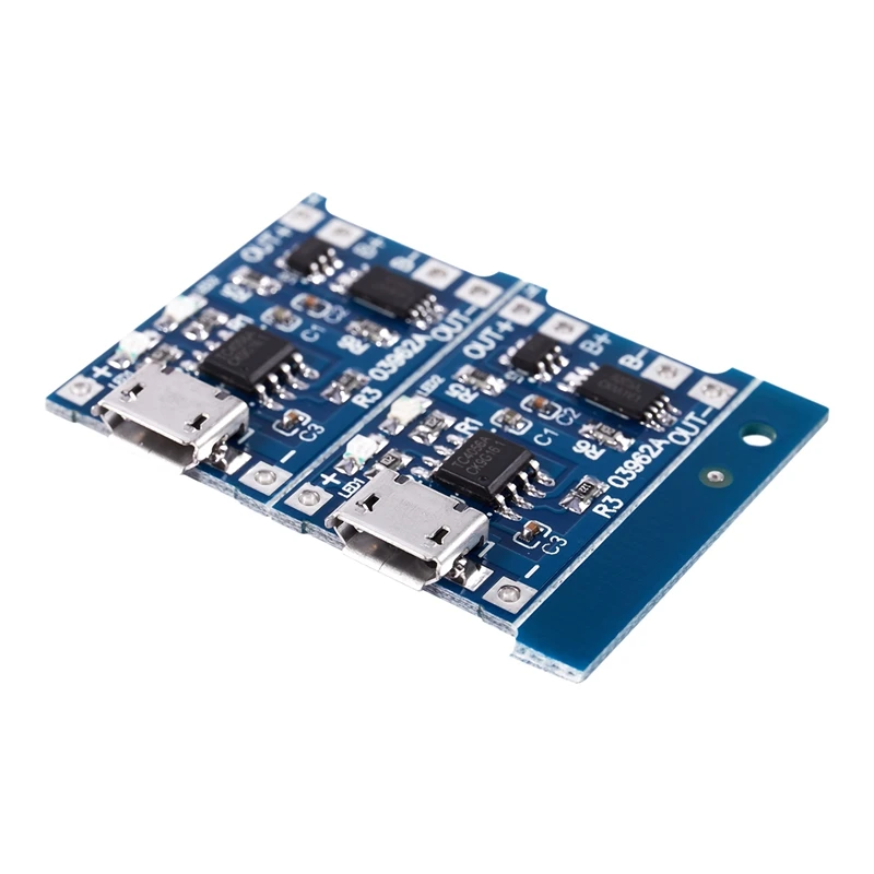 2PCS Blue 5V Micro USB 1A 18650 Lithium Battery Charging Board | Электроника