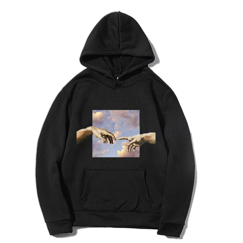 

Hoodies Hip Hop Anime Michelangelo Pullovers Tops Loose Long Sleeves Autumn Unisex
