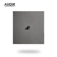 avoir light switch retro toggle switch gray stainless steel panel usb wall socket eu french plug 1 2 3 4 gang 2 way dimmer 20a