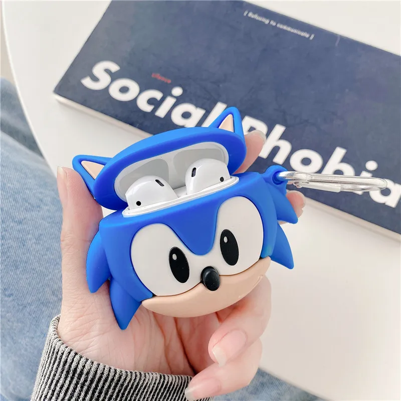 Чехол для AirPods Pro милый мультяшный силиконовый чехол наушников аниме Sonic Apple Air Pods 12