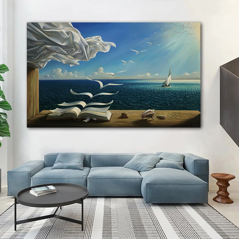 RELIABLI ART Salvador Dali Sea Waves Картина на холсте настенная художественная картина для гостиной Современное украшение домашний декор