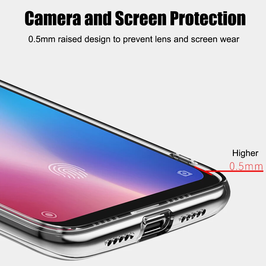 Прозрачный тонкий мягкий чехол из ТПУ для Xiaomi mi Red Note 5 6 7 Pro Plus A2 Lite A3 8 9 9T SE Max 3 S2 x 2s K20