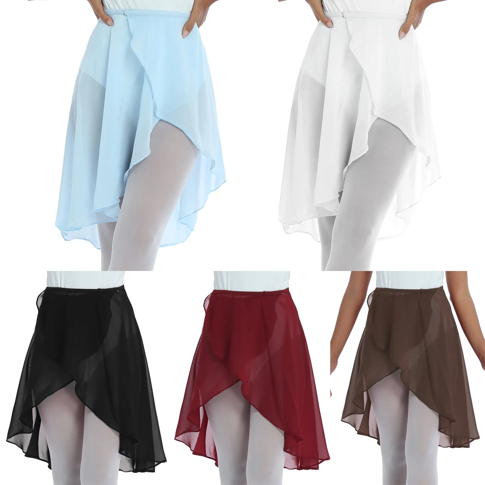 TiaoBug Для женщин отвесная шифоновая Юбка для балета/взрослая сценическая обувь