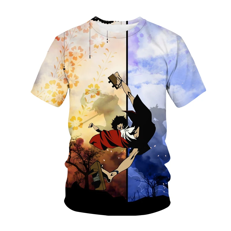 

Japanese Anime T-Shirt Samurai Champloo 3D Print Streetwear Harajuku Men Women Fashion O-Neck T Shirt Hip Hop Tees Tops Clothing