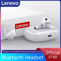 original lenovo xt90 wireless earphones for xiaomisamsunghuaweiiphone bluetooth compatible earbuds hifi stereo headphone