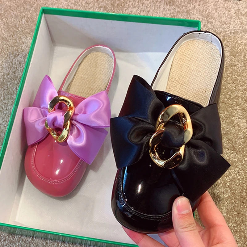 

Women Slipper Mules-Shoes Flip-Flop Butterfly-knot Flats Casual Slides Half Slippers Fashion Shoes Women Plus Size35-43