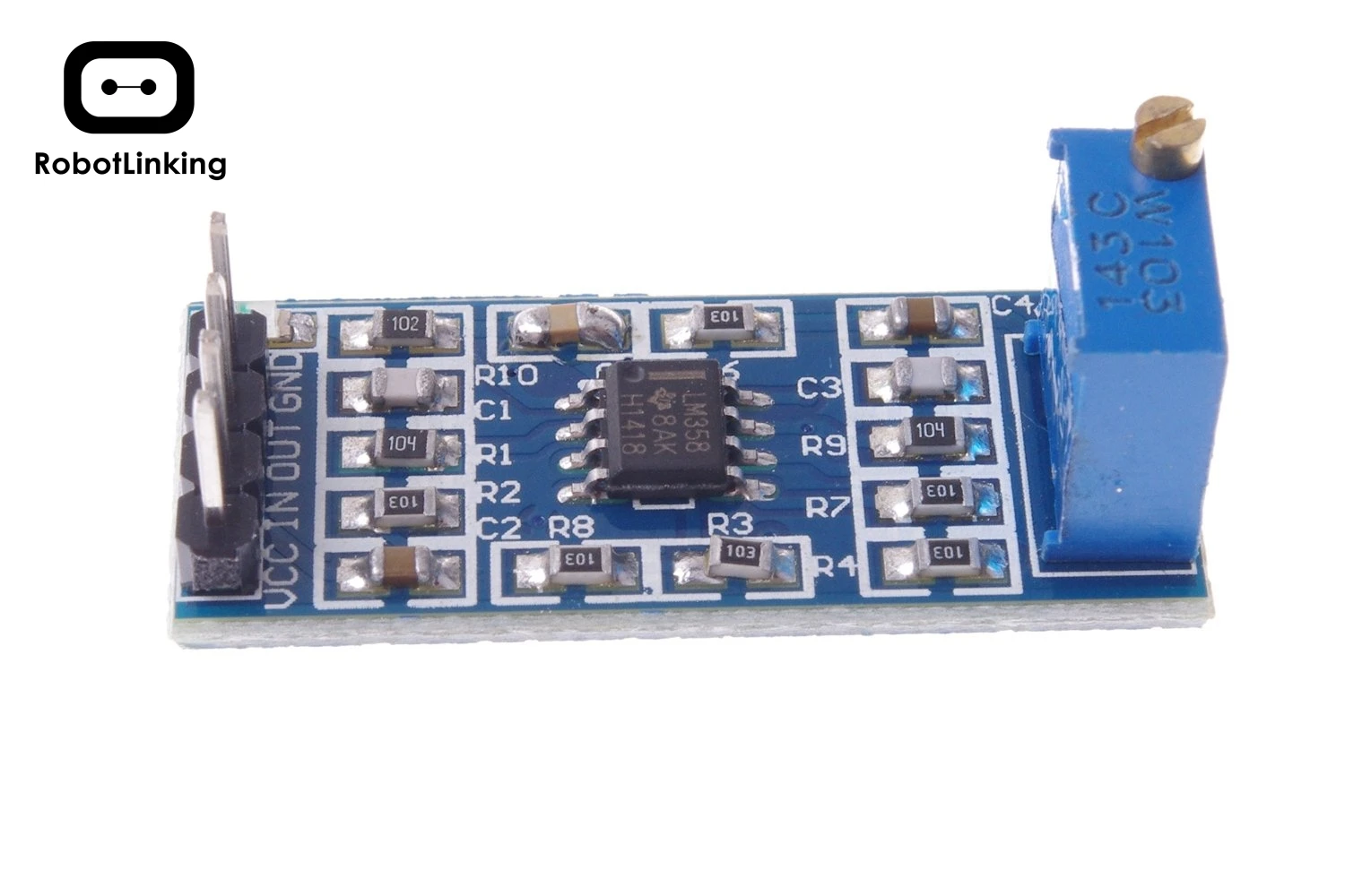 Модуль усиления сигнала LM358 с 100 коэффициентом рабочий усилитель DC5-12V |