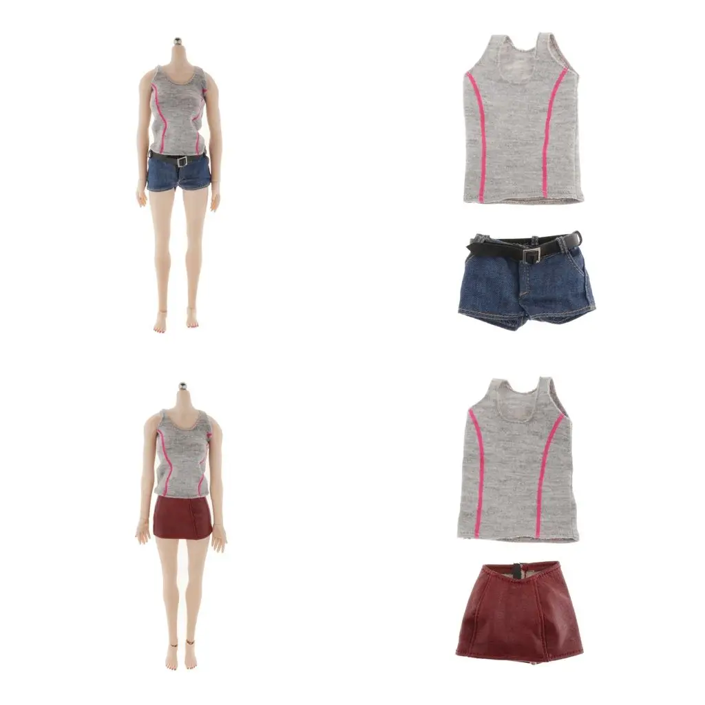 

1/6 Sets of Vest And Shorts for Action Figure, Dollhouse Accessories