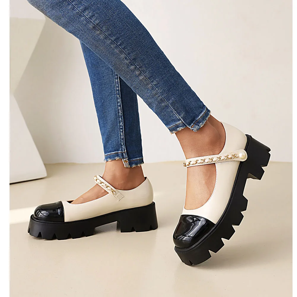 

KarinLuna Dropship Female Mary Janes Pumps Platform Square Heel Buckle Strap 2022 Spring Concise Casual Woman Shoes Pumps