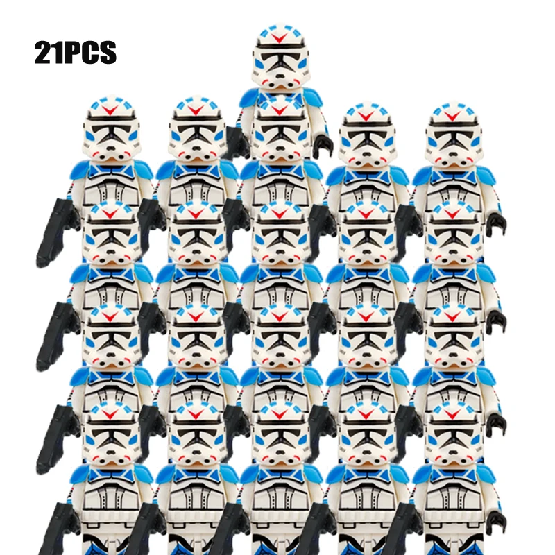 21 шт./лот Звездные войны SW445 комбинированный в воздухе Клон солдат мини фигурки