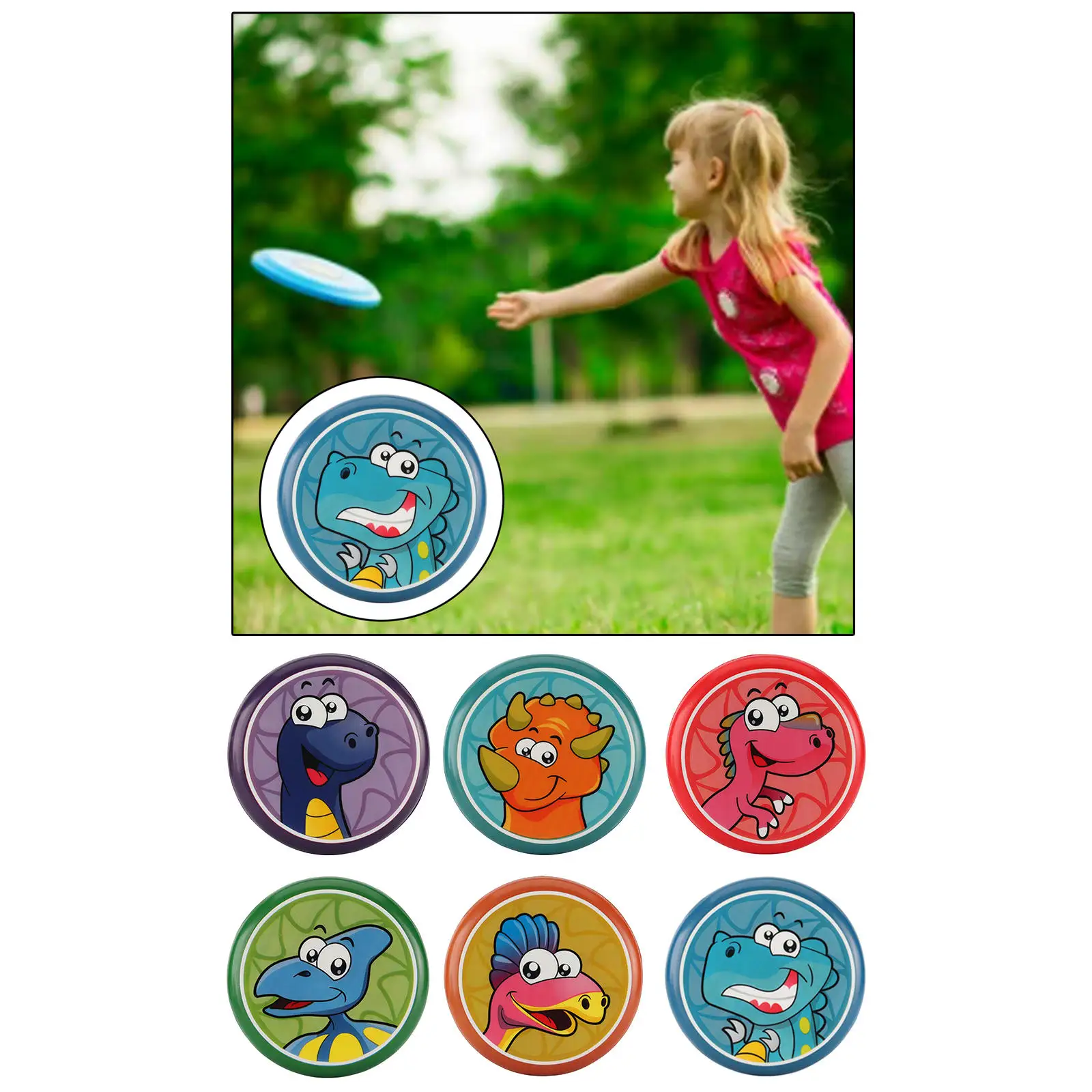 

Flying Saucer Flexible Cartoon Design Circular for Catching Game Kids