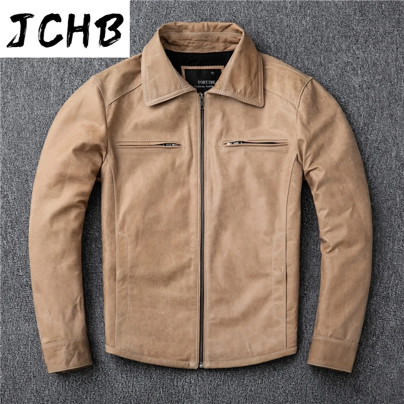 

Free style,Plus shipping.casual size Pakistani oil wax sheepskin Jackets,men genuine jacket.biker Leather coat,sales