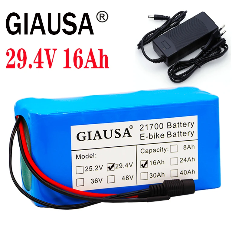 GIAUSA 24V 24ah аккумулятор 21700 Аккумулятор для электрического велосипеда 7S3P 250W 500W E с 15A BMS|Батарея