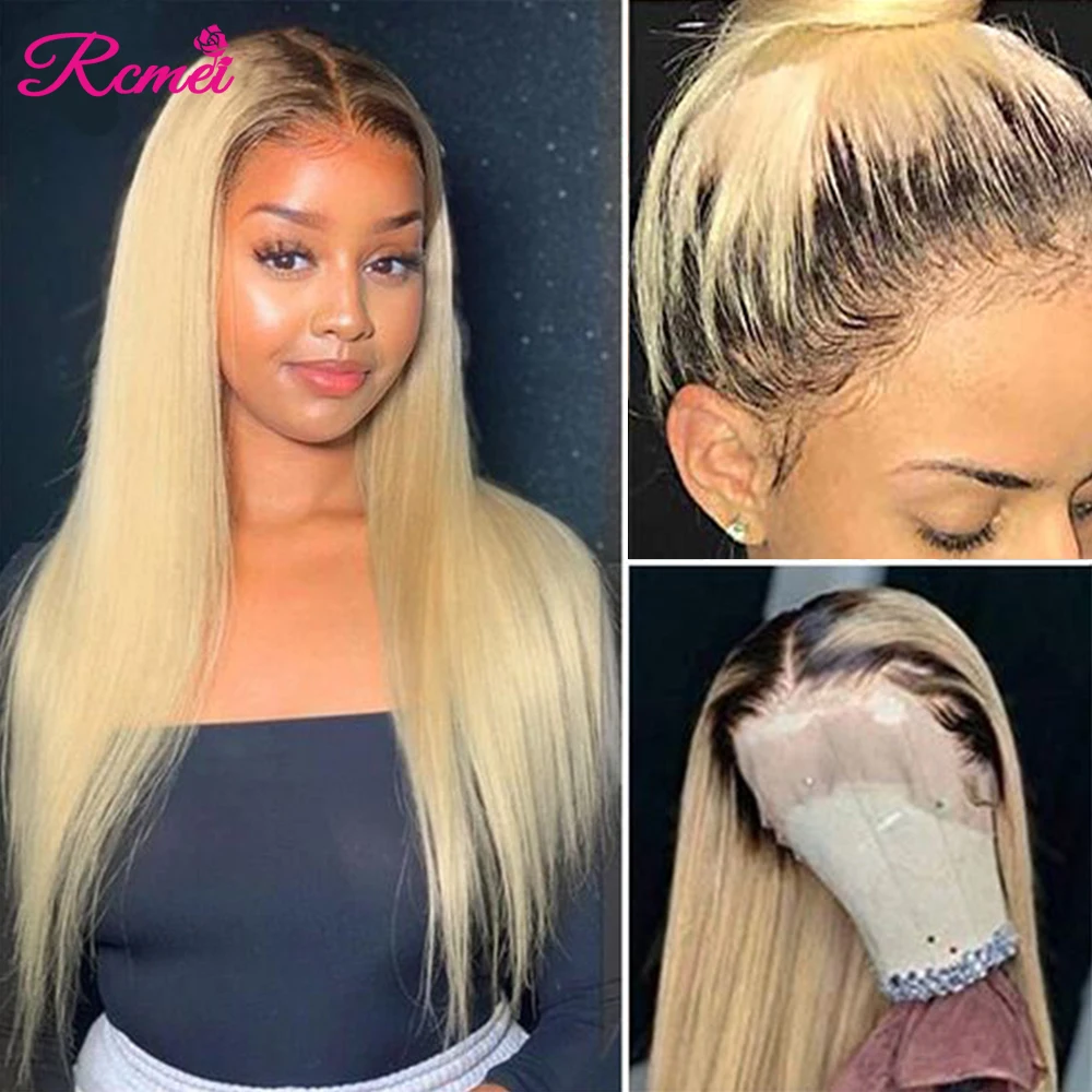 

13x4 Glueless 1B/613 Blonde Lace Front Human Hair Wigs Brazilian Straight Lace Frontal Wig Pre Plucked Remy Hair Wig 150%