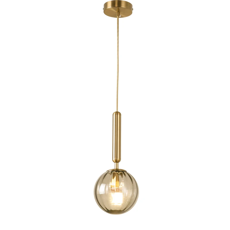 

vintage glass ball gold pendant light luminaire suspendu lamparas de techo hanglampen nordic decoration home