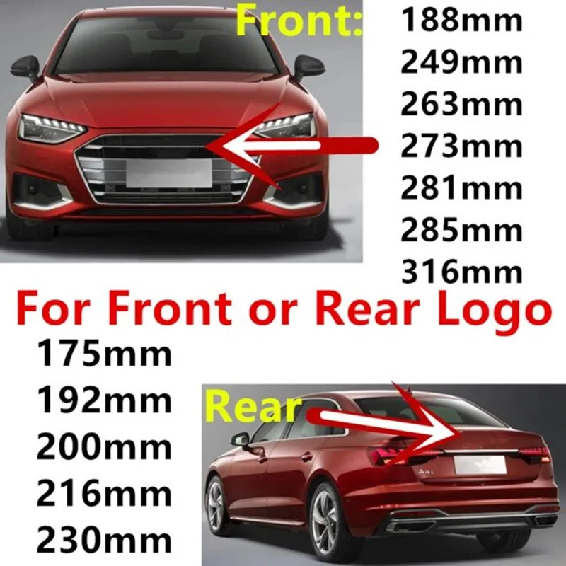 Четыре кольца с логотипом значок на переднюю решетку автомобиля Задняя Крышка