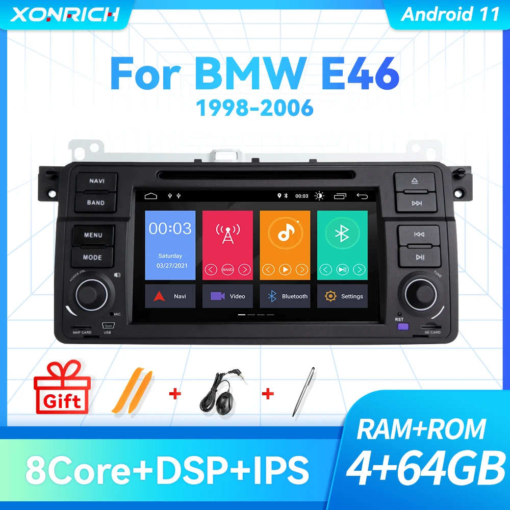 4 Гб + 64 DSP Android11 автомобильный DVD мультимедийный плеер для BMW E46 M3 Rover 75 Coupe 318/320/325/330