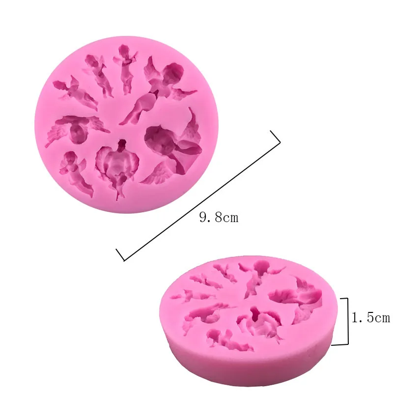 

1PC Cute Angel Baby Silicone Molds 3D DIY Chocolate Candy Sugar Craft Fondant Cake Decorating Mould Kitchen Baking Pastry Tools