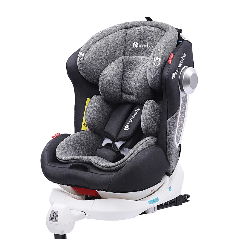 YC05S Innokids Child Safety Seat 360 Degree Rotating Car With 0-12 Years Old Baby Can Sit And Lay Isofix Latch Grey