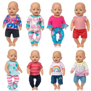 Новинка Весна 2020, комплект одежды подходит для кукол-новорожденных 43 см, Одежда для кукол 17 дюймов