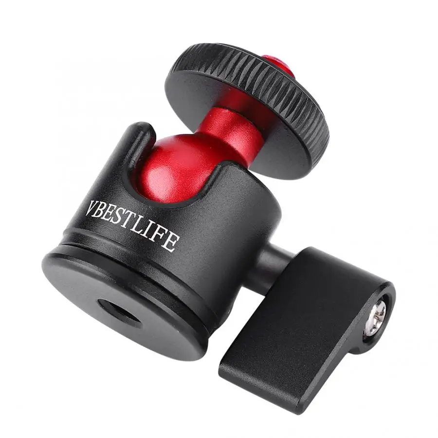 VBESTLIFE металлическая вращающаяся на 360 градусов Мини шаровая Головка 1/" винтовое крепление для DSLR камеры заполняющий светильник