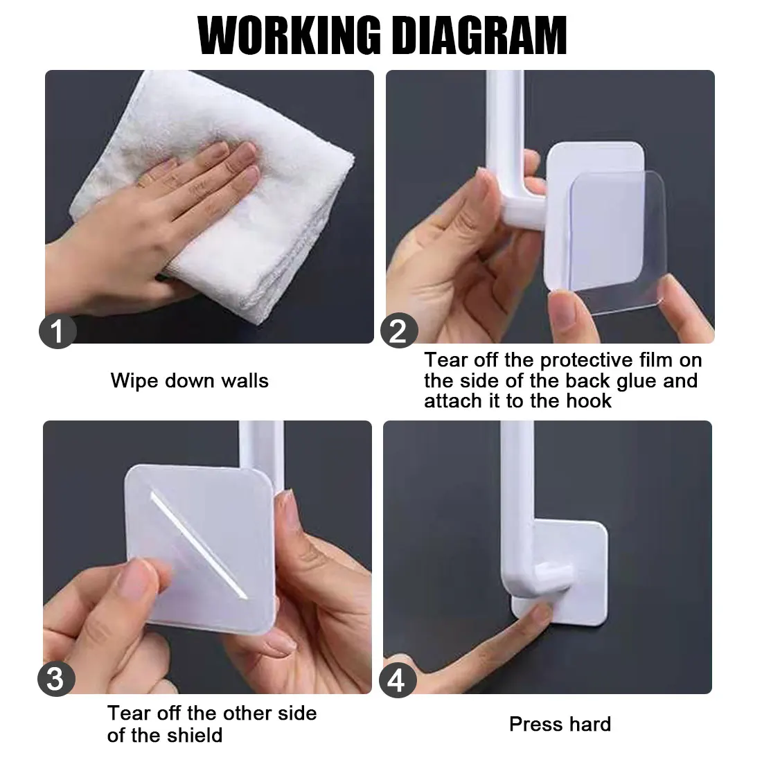 

Kitchen Holder Storage Self-adhesive Accessories Under Cabinet Paper Roll Rack Towel HangerTissue Rack for Bathroom Toilet