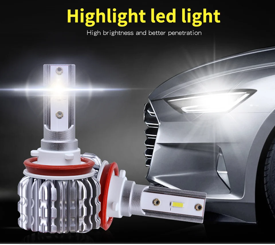 FUXUAN K1 C6 лампа с уникальным чипом точесветильник H7 H4 H13 9005Led головсветильник свет
