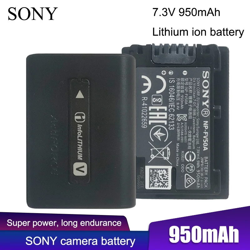 

SONY Original NP-FV50A 7.3V 3.9wh 950mAh Camera Battery For HDR-CX680 PJ675 PJ820E CX450 AX700 AX100 EAX40