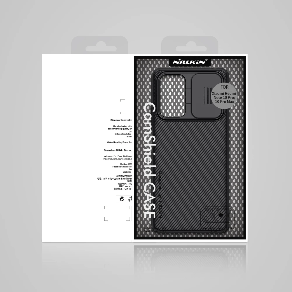 NILLKIN Защита камеры Camshield Phone Case PC Cover On для Xiaomi Redmi Note 10 Pro Max 10s Note10 10Pro 64/128 ГБ Бампер на.