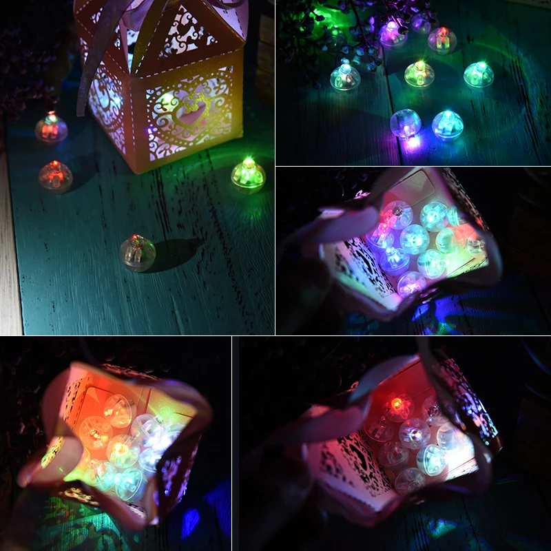 10 шт. светодиодный светящийся шар светящиеся семицветные огни маленькое