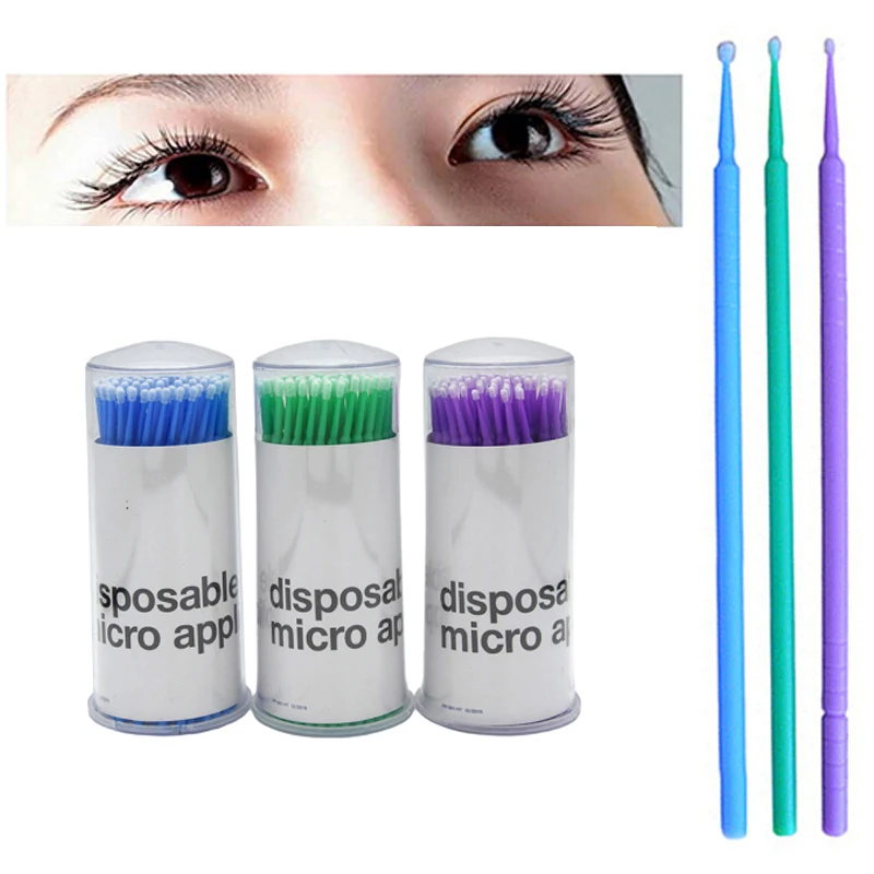 100 шт. одноразовые микробранды для туши ресниц аппликатор палочка кисти катушки