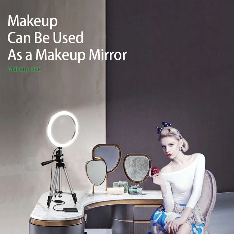 Приглушаемый USB СВЕТОДИОДНЫЙ светильник для студийной камеры кольцевой