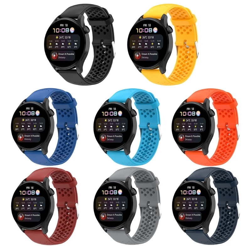 

Compatible with Huami-Samsung-Garmin Bands Adjustable Sport Silicone Replacement Straps Wristbands Bracelet Waterproof