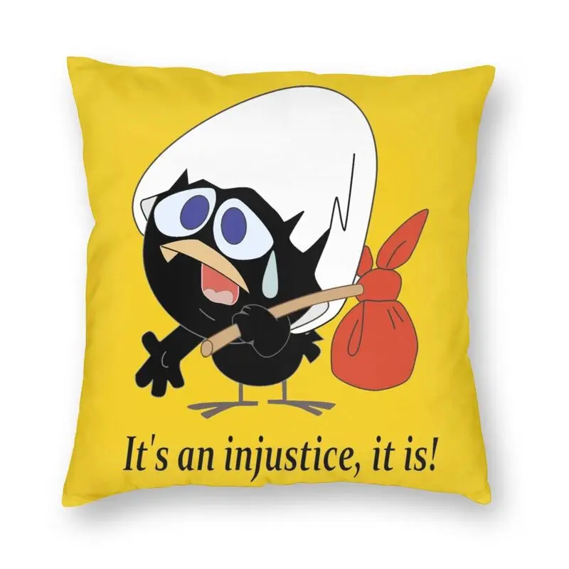 

Чехол Calimero Подушка с комиксами 40x40 см, милый черный бархатный современный чехол-подушка с рисунком курицы, украшение для гостиной