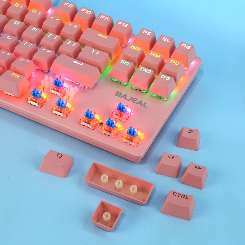 Проводная игровая механическая клавиатура BAJEAL K300 87 клавиш смешанного света с