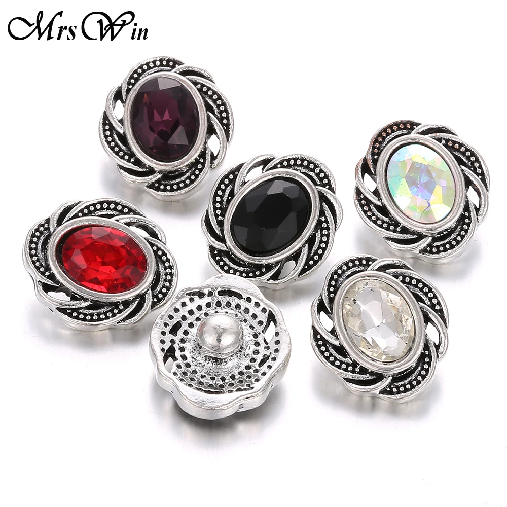 10 шт./лот оптовая продажа Модные металлические пуговицы со стразами 12 мм подходят
