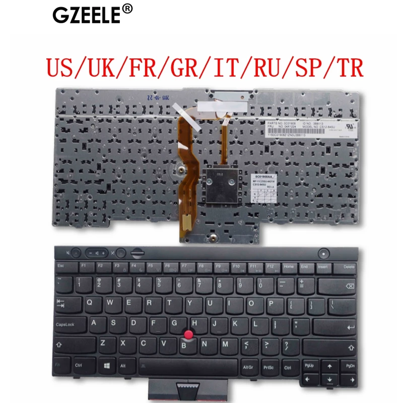 Новая клавиатура для Lenovo ThinkPad L530 T430 T430S X230 W530 T530 T530I T430I 04X1263 04W3048 04W3123