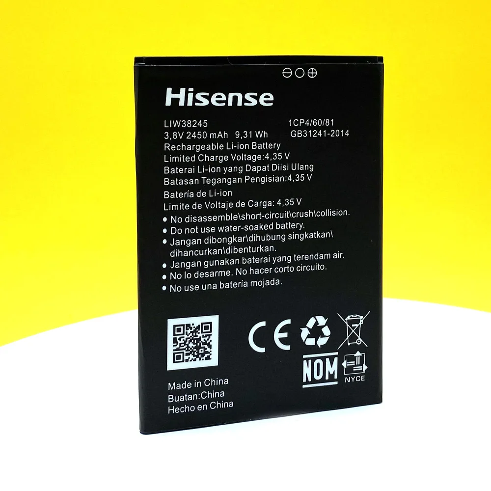 100 original 2450mah liw38245 battery for hisense infinity f17 pro f16 mobile phone high quality tracking number free global shipping