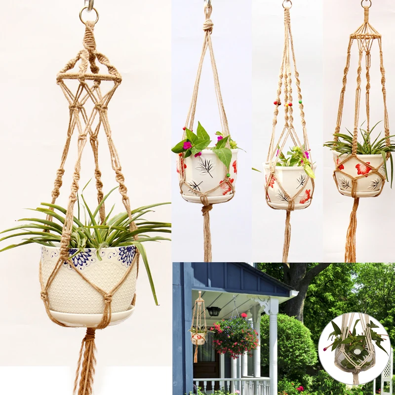 

Hanging Plant Handmade Macrame Plant Hanger Flower Pot Planter Hanger Wall Decor Courtyard Garden Hanging Planter Hanging Basket