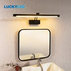 Светодиодный настенный светильник LUCKY 8 Вт 12 Вт AC90-265V настенный светильник для ванной комнаты водонепроницаемый туалетный свет черный серебристый