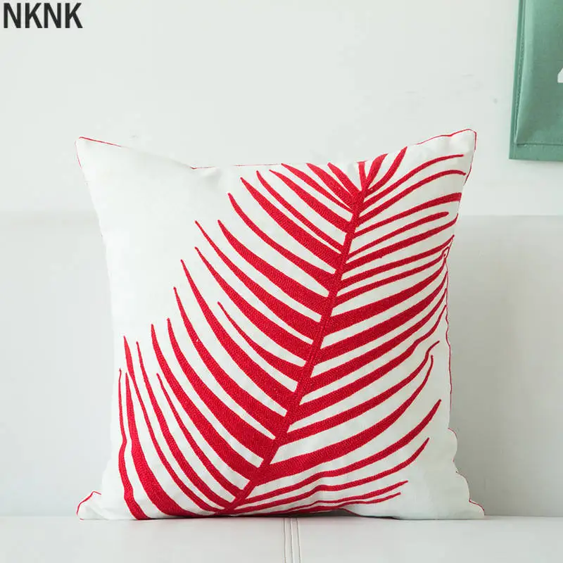 

Simple Nordic Vintage Embroidery Pillow case Cushion Cover Ethnic National Handmade Flower Embroidered Boho Home decor