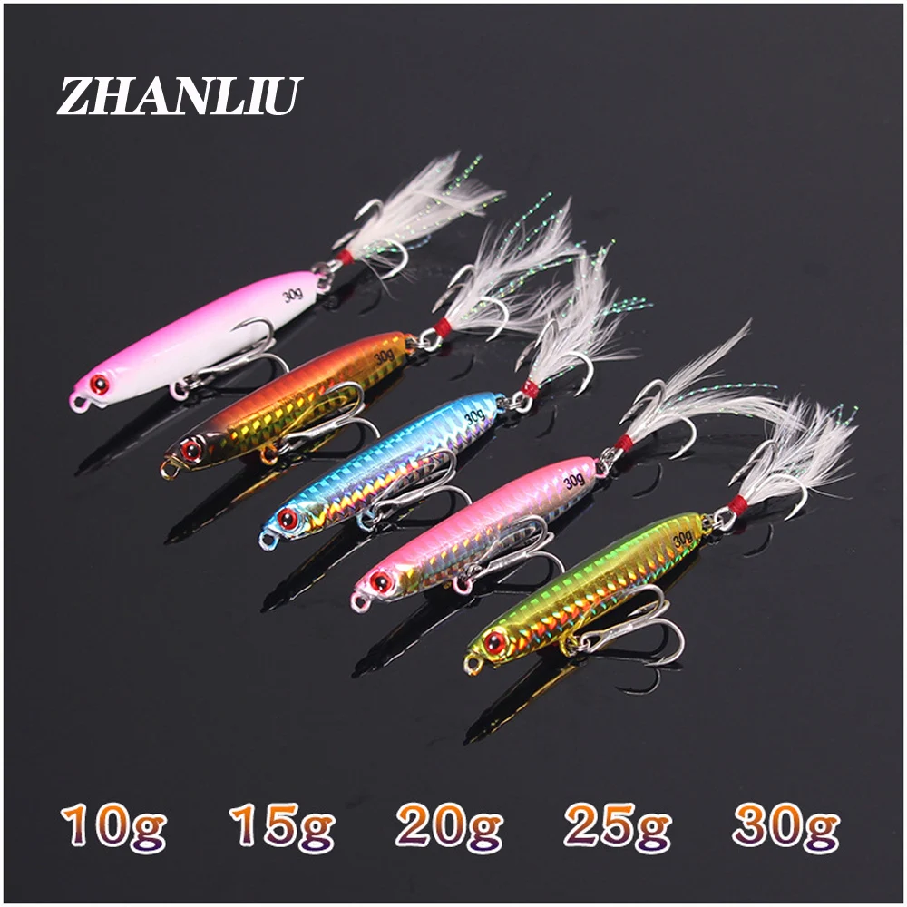 1 шт./лот 10 г 15 20 25 30 Лазерная металлическая джиг-Приманка медленно Тонущая лучшая