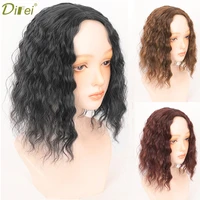 difei synthetic black curly clip in hairpeces extensions different length replacement closure hairpiece wig for women