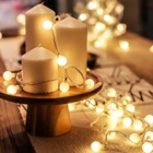 Светодиодная гирлянда с шарами, Сказочная гирлянда со звездами, питание от USBаккумулятора, Рождественская гирлянда для дома, свадьбы, вечеринки, комнатная декоративная лампа для спальни